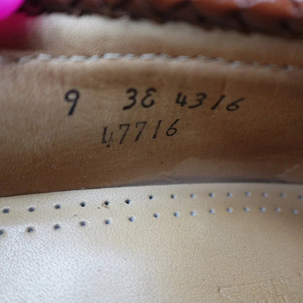 Allen Edmonds Maxfield Tassel Loafers Mens 9 3E Chili Brown Woven‎ Leather 4316